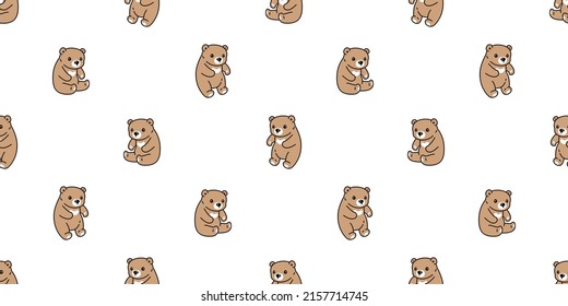 bear seamless pattern polar baby doll vector teddy cartoon tile background repeat wallpaper gift wrapping paper doodle illustration pet design scarf isolated