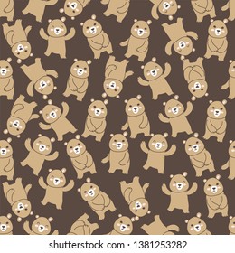 bear seamless pattern bear vector solated wallpaper brown 