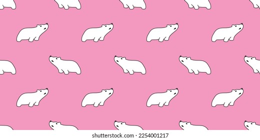 bear seamless pattern vector teddy cartoon gift wrapping paper tile background repeat wallpaper doodle scarf isolated illustration pink design