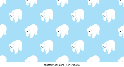 bear seamless polar bear vector pattern panda teddy scarf isolated tile background repeat wallpaper