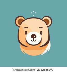 Bear shape mascot logo for baby care products company.