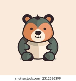 Bear shape mascot logo for baby care products company.