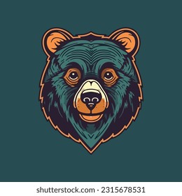 Bear shaped mascot logo for a hospitality company.