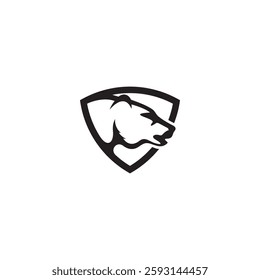 bear shield logo vector design illustration