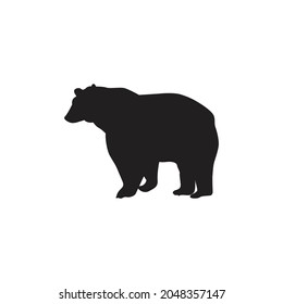 ilustración del diseño vectorial del oso shilhouette