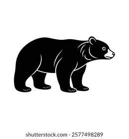 Bear , from side ,full body vector design