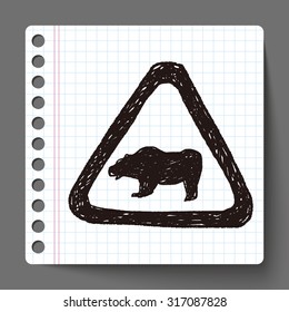 bear sign doodle