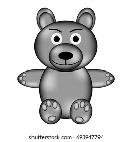 Bear sign icon on white background. Vector illustration.