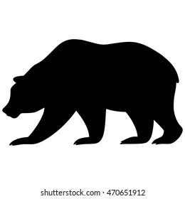 Bear Illustration Laconic Style Bear Silhouette Stock Vector (Royalty ...