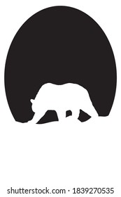 Bear Silhouette Black White Stock Vector (Royalty Free) 1839270535 ...