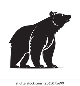 Bear silhouette bold and line vector illustrations eps 10 on a white background fully editable high-quality file.