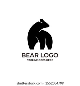 Bear Silhouette Concept Designs Illustration Vector Template. Suitable for Creative Industry, Multimedia, entertainment, Educations, Shop, and any related business.