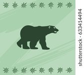 Bear silhouette. Flat illustration.