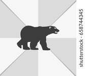 Bear silhouette. Flat illustration.