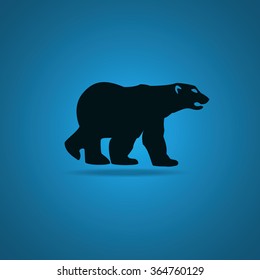 Bear silhouette. Flat illustration.