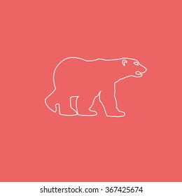 Bear silhouette. Flat illustration.