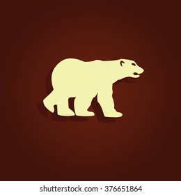 Bear silhouette. Flat illustration.