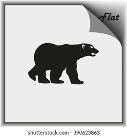 Bear silhouette. Flat illustration.
