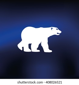 Bear silhouette. Flat illustration.