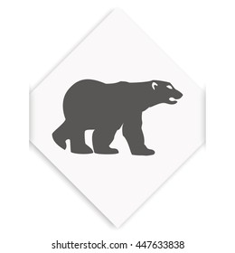 Bear silhouette. Flat illustration.