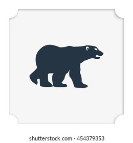 Bear silhouette. Flat illustration.