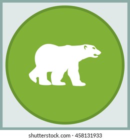 Bear silhouette. Flat illustration.