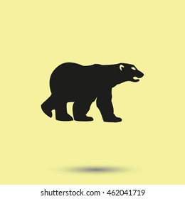 Bear silhouette. Flat illustration.