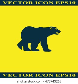Bear silhouette. Flat illustration.