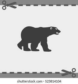 Bear silhouette. Flat illustration.