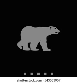 Bear silhouette. Flat illustration.