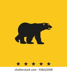 Bear silhouette. Flat illustration.