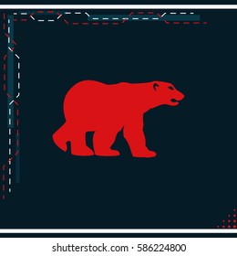 Bear silhouette. Flat illustration.