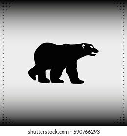 Bear silhouette. Flat illustration.