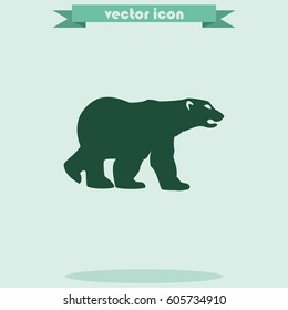 Bear silhouette. Flat illustration.