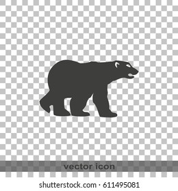 Bear silhouette. Flat illustration.