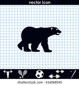 Bear silhouette. Flat illustration.