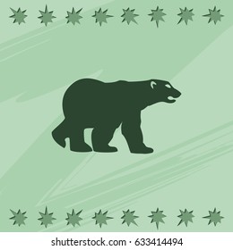 Bear silhouette. Flat illustration.