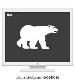 Bear silhouette. Flat illustration.