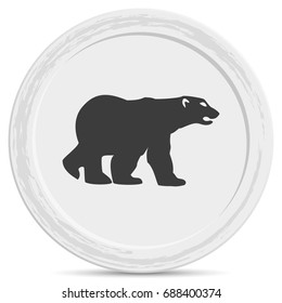 Bear silhouette. Flat illustration.