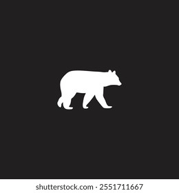 Bear silhouette flat vector desig