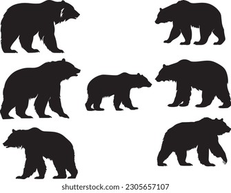 Bear silhouette icon, bear logo, Illustration, SVG Vector	 svg