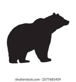 Bear silhouette. Icon vector monochrome