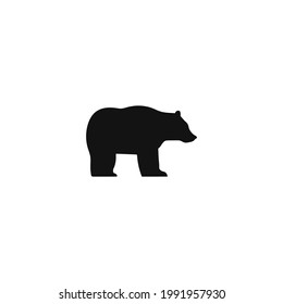 bear silhouette icon vector on a white background