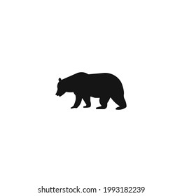 bear silhouette icon vector on a white background