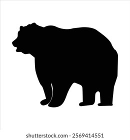 BEAR silhouette icon silhouette vector on a white background. 