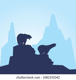 bear silhouette ilustration