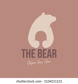 Bear Silhouette Logo Design Concept Vector. Animal Silhouette Logo Design Template