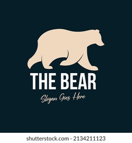 Bear Silhouette Logo Design Concept Vector. Animal Silhouette Logo Design Template
