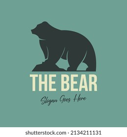Bear Silhouette Logo Design Konzept Vektor. Design-Vorlage für das Logo von Animal Silhouette