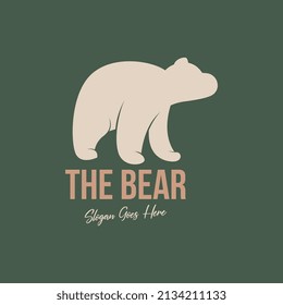 Bear Silhouette Logo Design Concept Vector. Animal Silhouette Logo Design Template